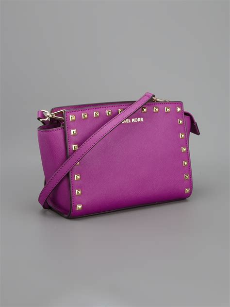 michael kors purse purple clearance|Michael Kors purple crossbody purse.